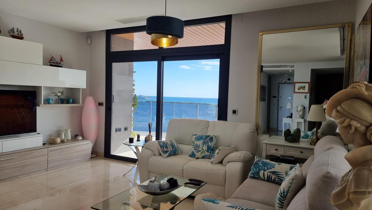 Sunset Waves Benidorm Julieta Vistas Al Mar Premium 200 Mt2 Con Jacuzzi En Terrazaアパートメント エクステリア 写真