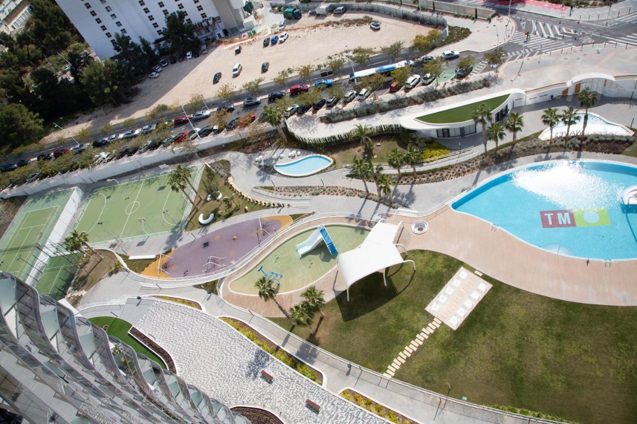 Sunset Waves Benidorm Julieta Vistas Al Mar Premium 200 Mt2 Con Jacuzzi En Terrazaアパートメント エクステリア 写真